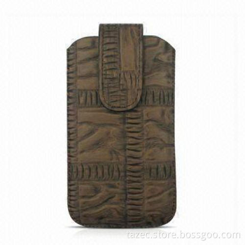Case, Used for Apple's iPhone, with Invisible Magnet, Made of Special Snake and Crocodile PU